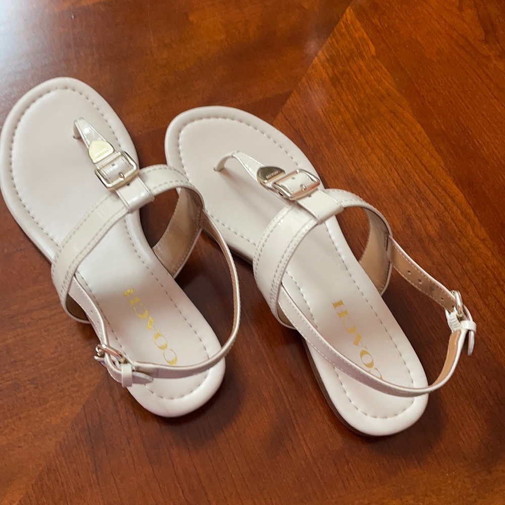 Coach off-white sandals
